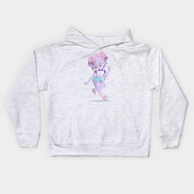 Magical Girl Kids Hoodie by Peanuttiedesign